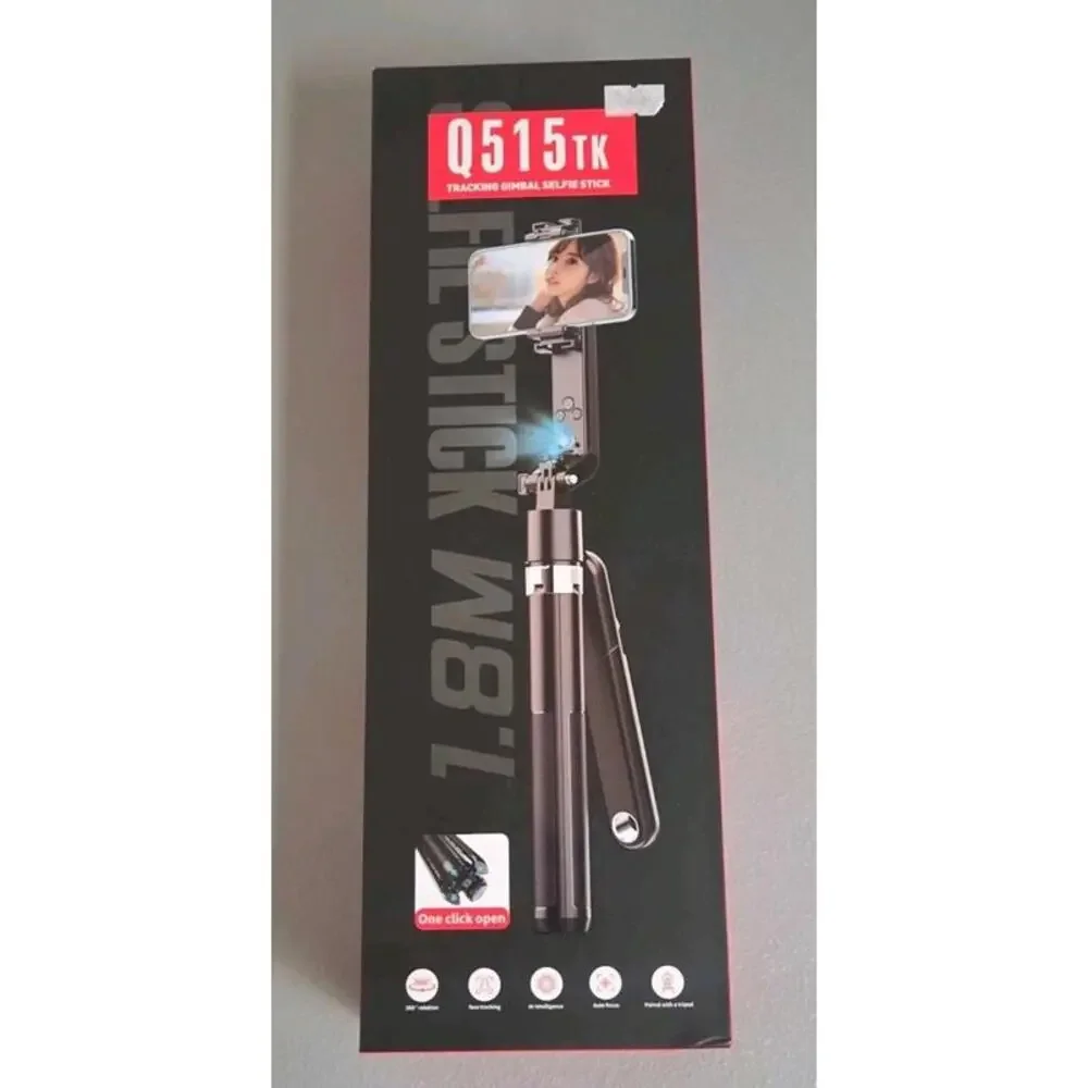 Q515TK Tracking Gimbal Selfie Stick, 360° Auto Face Tracking Tripod Auto Focus